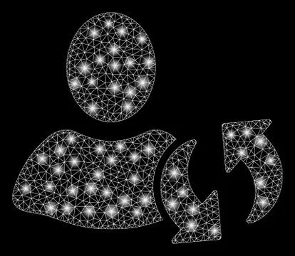 Glowing Mesh Carcass Refresh with Flare Spots Illustrazione stock
