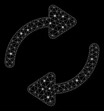 Glowing Mesh Carcass Refresh with Flare Spots Illustrazione stock