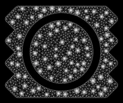 Glowing Mesh Network Condom Package with Flash Spots Stock-Illustration