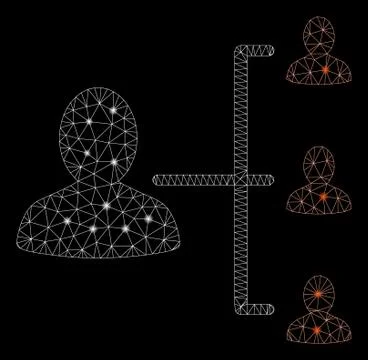 Glowing Mesh Network Patient Relations with Flare Spots イラスト素材