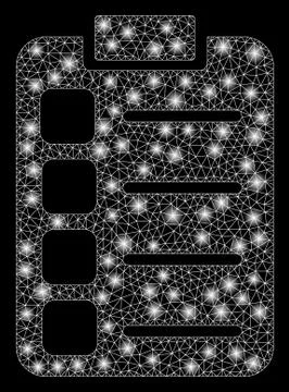 Glowing Mesh Network Tasks with Flare Spots イラスト素材