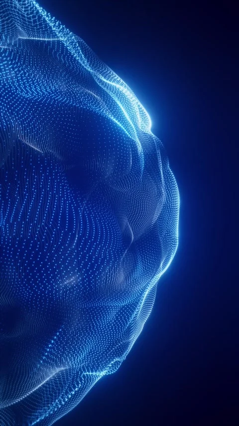 Glowing Mesh Sphere Stock Footage 312078104