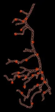 Glowing Mesh Wire Frame Lightning with Light Spots Stock Illustration