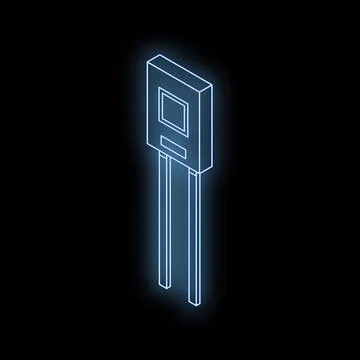 Glowing microchip, powering technological innovation in isometric view Stock Illustration