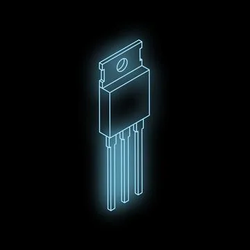 Glowing microchip symbolizing advanced technology and innovation Stockillustratie