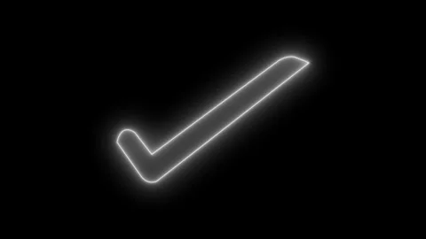 Glowing Minimal Tick Mark Animation with Smooth Confirmation and Success Effe Stock Footage 337012912