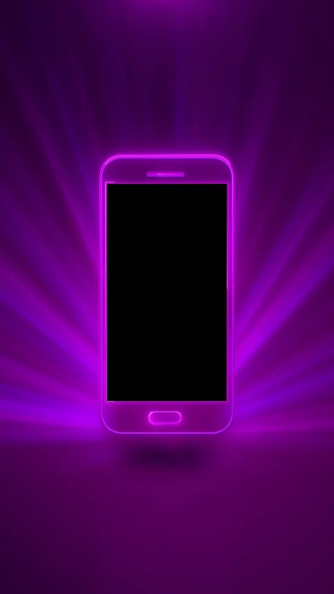 Glowing Mobile Phone Promo Scene Stock Footage 340409351