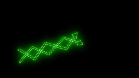 Glowing Modern Data Analytics Animation with Growing Business Statistics Char Stock Footage 337007464
