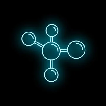 Glowing molecule structure representing chemistry and scientific research Stock Illustration
