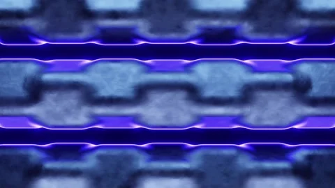 Glowing Morphing Horizontal Metal Beams Animation Loop Stock Footage 221875650