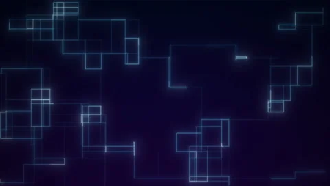 Glowing Morphing Rectangles Tech Background Stock Footage 335143586