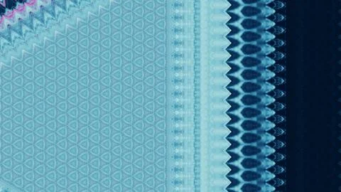 Glowing mosaic abstract pattern neon blue ornament Illustration