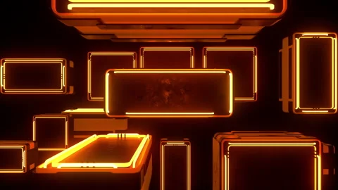 Glowing Moving Cubes Stock-Footage 193718501