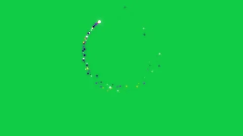 Glowing multi-colored magical particle circle and sparkling orbs rotating a.. Stock Footage 343507509