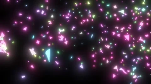 Glowing Multicolored Confetti Explosion Animation. Stock Footage 240072591
