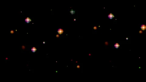 Glowing multicolored points shimmering against a dark background. Stock Footage 291175465