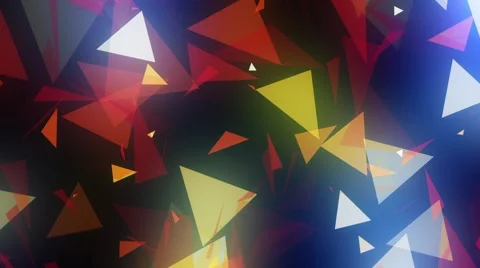 Glowing Multicolored Spinning Triangles Psychedelic Background VJ Loop Stock Footage 56020654