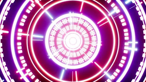 Glowing Multiple Circle and Beam Light Show Background 4K Video stock 171857228