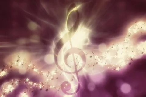 Glowing music background Stock Illustration