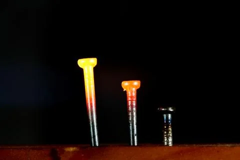 Glowing Nails Stock Photos