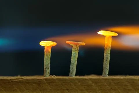 Glowing Nails Stock Photos