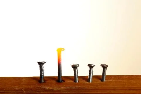 Glowing Nails Stock Photos