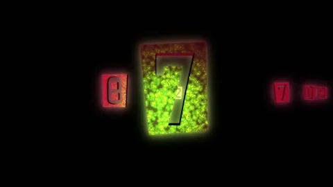 Glowing natural contdown with alpha Stock Footage 95321805