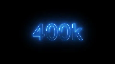 Glowing neon 400k animation of text effect video motion on black background Stock Footage 317217825