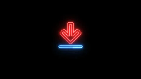 Glowing neon 4K Animated Navigation Arrows  Modern UI Icons in AE Stock Footage 312231196