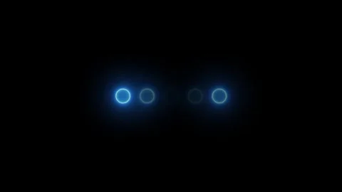 Glowing neon 5 dots blinking preloaded animation isolated on black background 動画素材 329183539