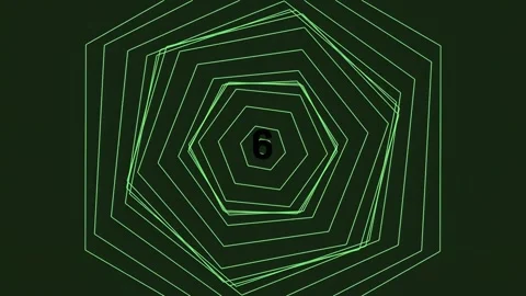 Glowing neon abstract technology network lines hexagon pattern background Stock Footage 342093775