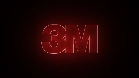 Glowing neon animated number 3 (THREE). Bright neon glowing number 4. Educa.. Stock Footage 299567875