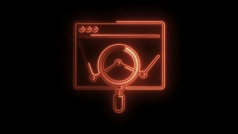 Glowing neon animation of data analysis and website optimization concept on.. Stock Footage 316672896
