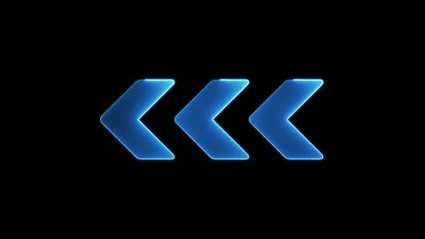 Glowing neon arrow direction on black background, neon arrow sign animation. Stock Footage 303553522