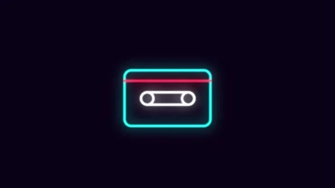 Glowing neon arrow direction sign animated outline icon for videos Stock-Footage 322953877