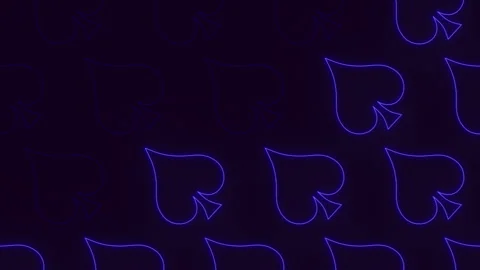 Glowing neon arrow pattern background with purple gradient, seamless loop Video stock 330088783