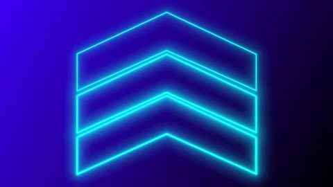 Glowing Neon Arrows Animation.  Stock Footage 240097525