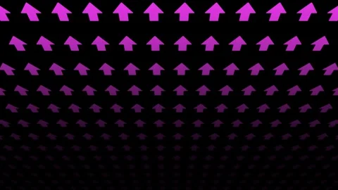 Glowing Neon Arrows Direction Animation On Black Background, Neon Arrows Blinkin Stock Footage 254883639