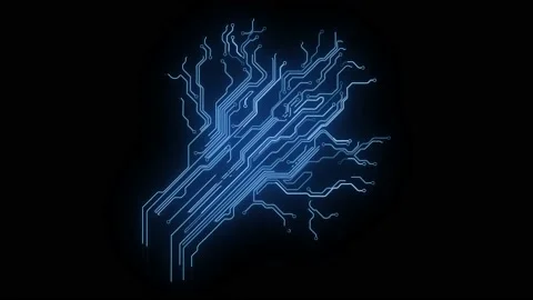 Glowing neon of artificial intelligence concept. Stock Footage 170703372