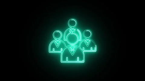 Glowing neon Artificial Intelligence icon  HD Video motion graphic animation Stock Footage 304857932