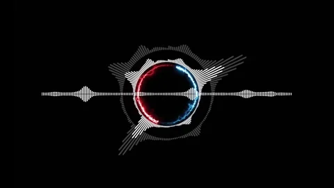 Glowing neon audio circle waveform spectrum animation Stock-Footage 332722475
