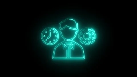 Glowing neon awareness day icon isolated on black background. HD Video moti.. Stock Footage 304537486