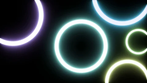 Glowing neon background. blinking lights of square shape. 4k seamless loop an Stock Footage 121491927