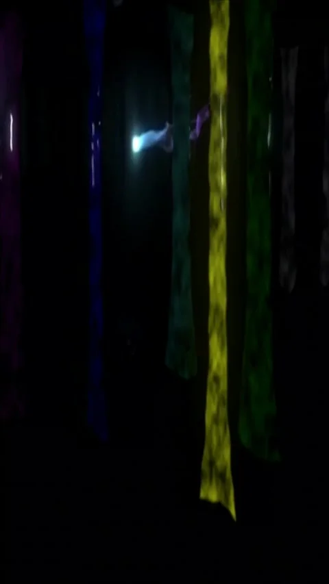 Glowing neon background loop. Colorful abstract light streaks. Stock Footage 339778556