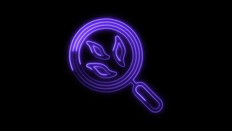 Glowing neon Bacteria icon isolated on black background. HD Video motion gr.. Stock Footage 316033488