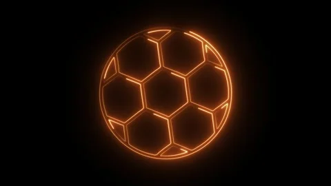 Glowing neon ball icon isolated on black background. HD Video motion graphi.. Stock Footage 304538604