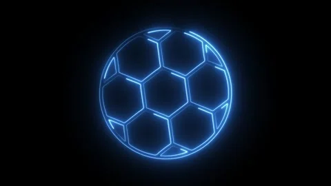 Glowing neon ball icon isolated on black background. HD Video motion graphi.. Stock Footage 304538669