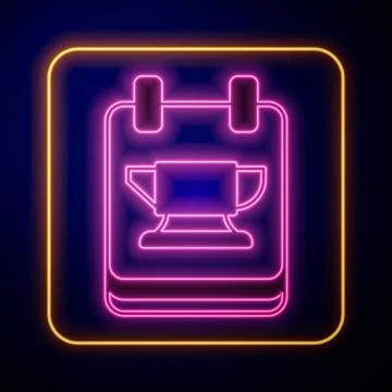 Glowing neon Blacksmith anvil tool icon isolated on black background. Metal Ilustración de archivo