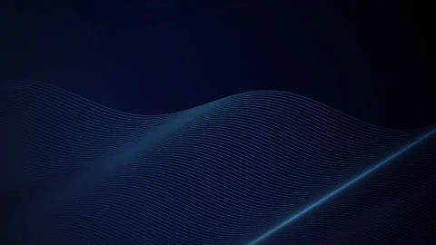 Glowing neon blue lines ripple in a seamless loop Stock Footage 340957306
