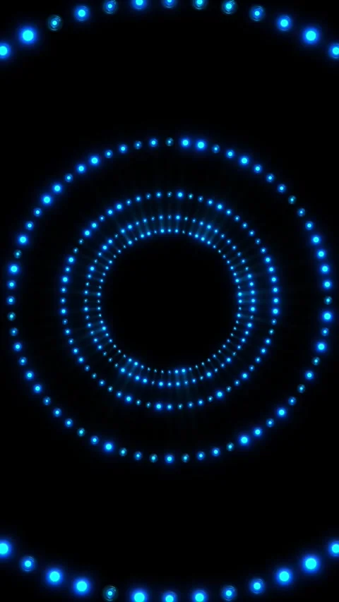 Glowing neon blue triangle frame animation line light show round smooth effect s Stock Footage 341900567